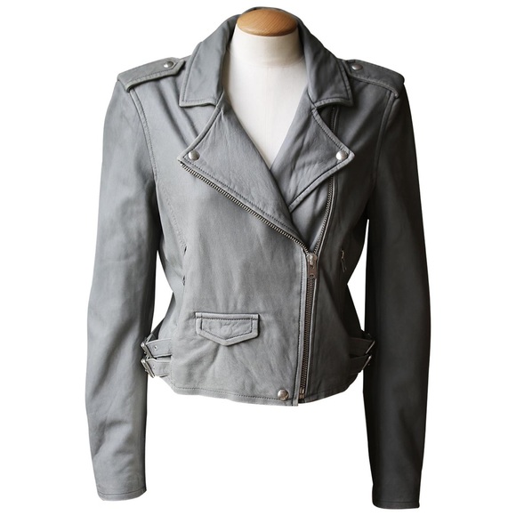 IRO - Asheville Leather Jacket - Gray - Picture 4 of 4